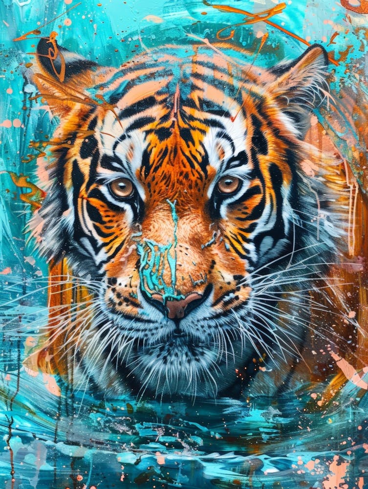 Tiger In The Water 12