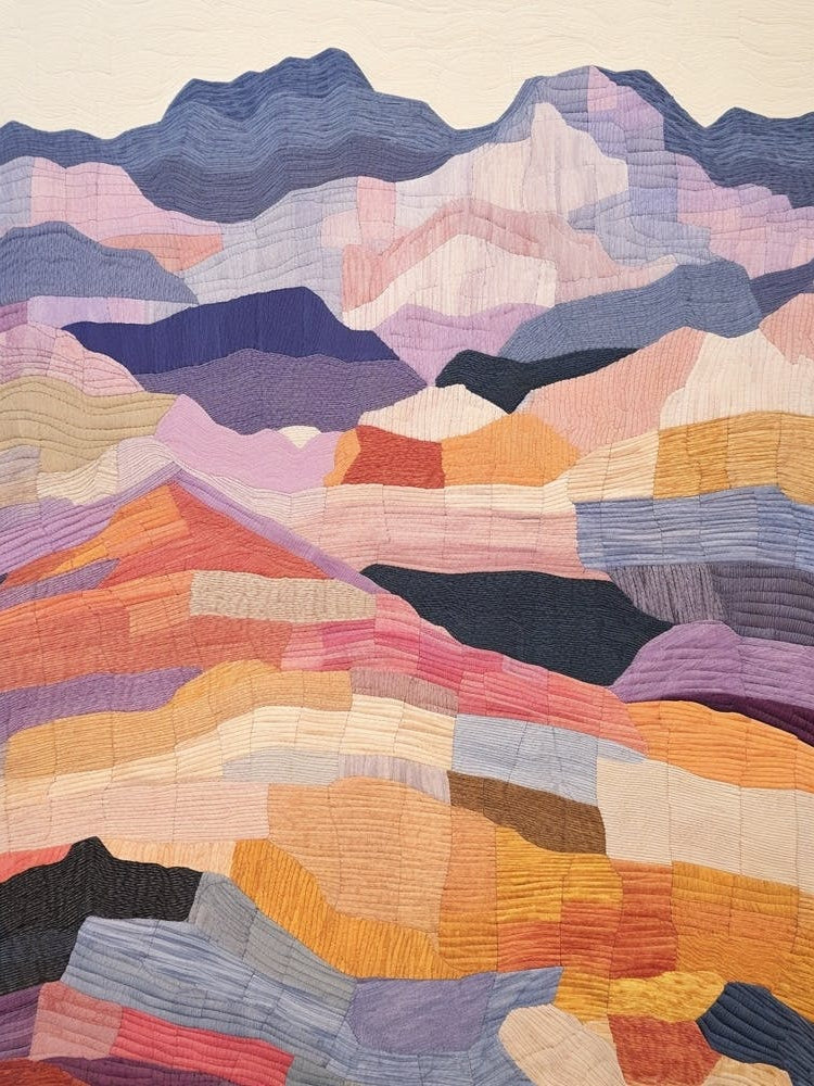 Pikes Peak United States 2 Colourful Mountain Illustration