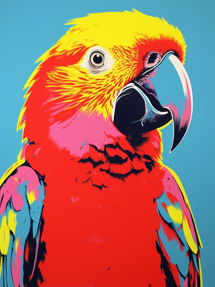 Andy Warhol Style Bird Parrot 1