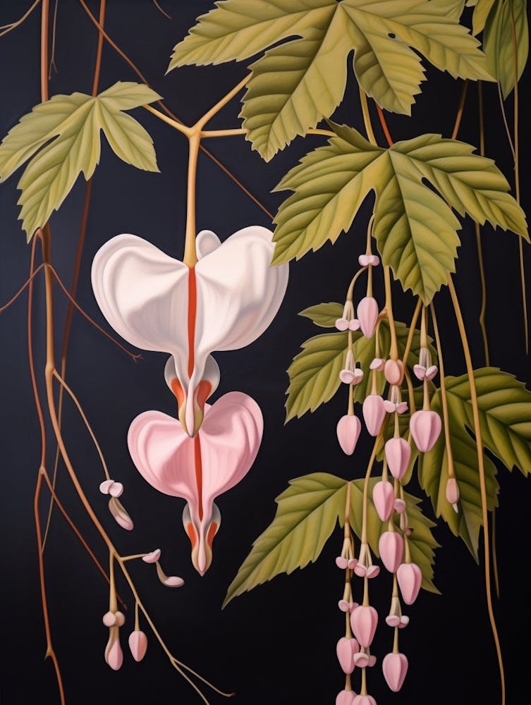 Flower Illustration Bleeding Heart Flower 1