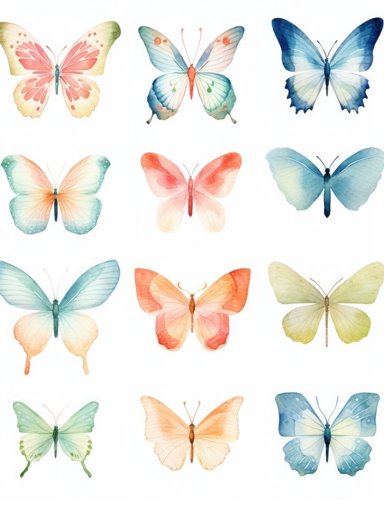 Watercolor Butterflies 12