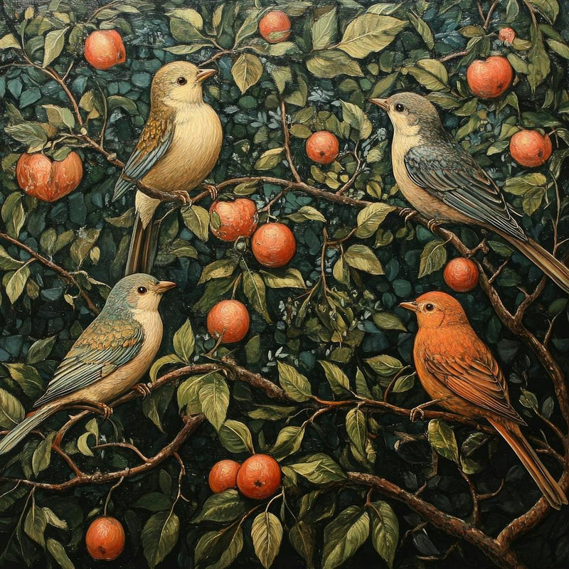 Birds In The Apple Tree Art