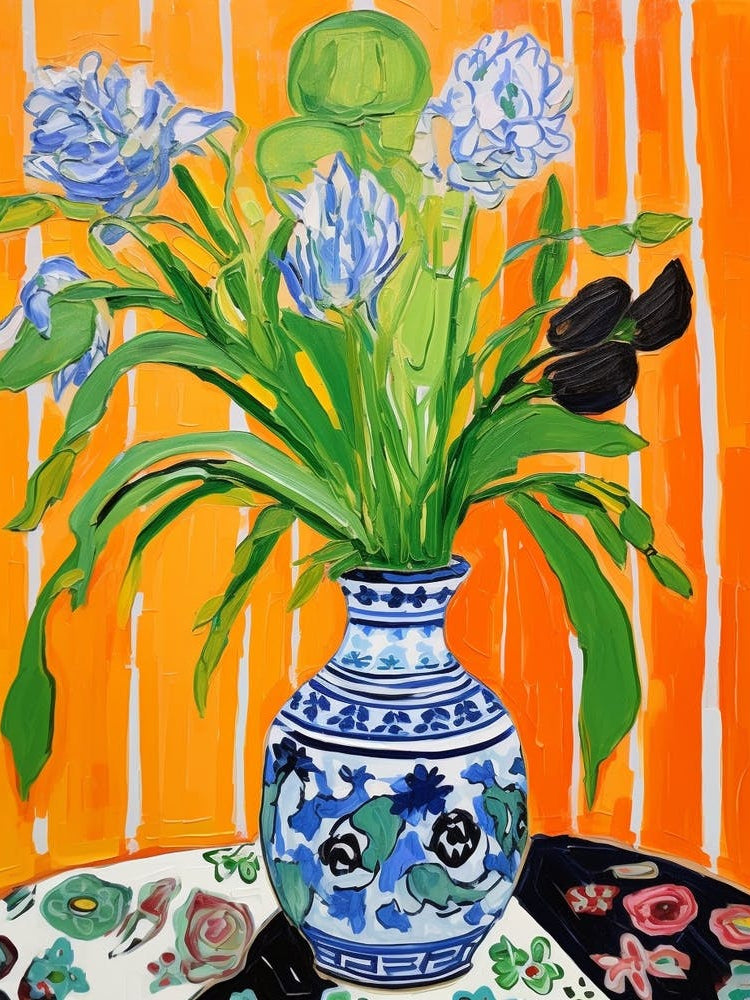 Flowers In A Vase Still Life Painting Bluebell 2