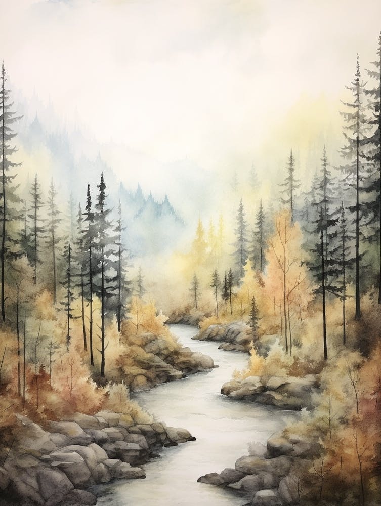 Herbstwaldlandschaft Der White River National Forest