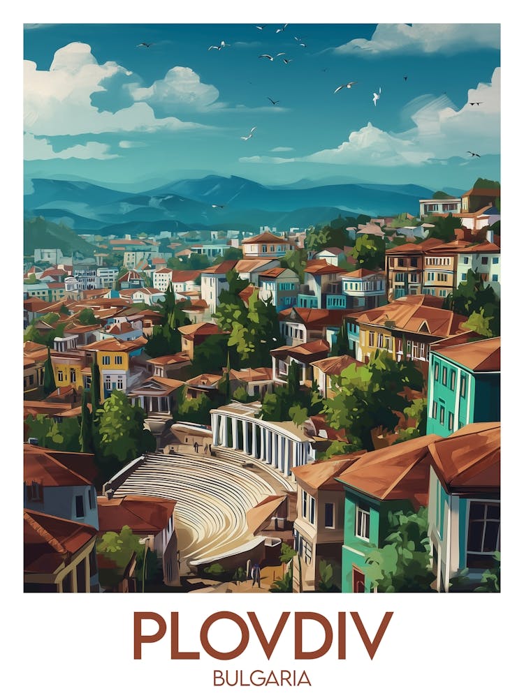Affiche de voyage Plovdiv