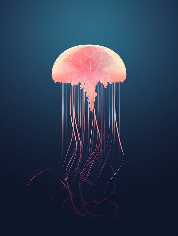 Jellyfish Minimalist Abstract 4