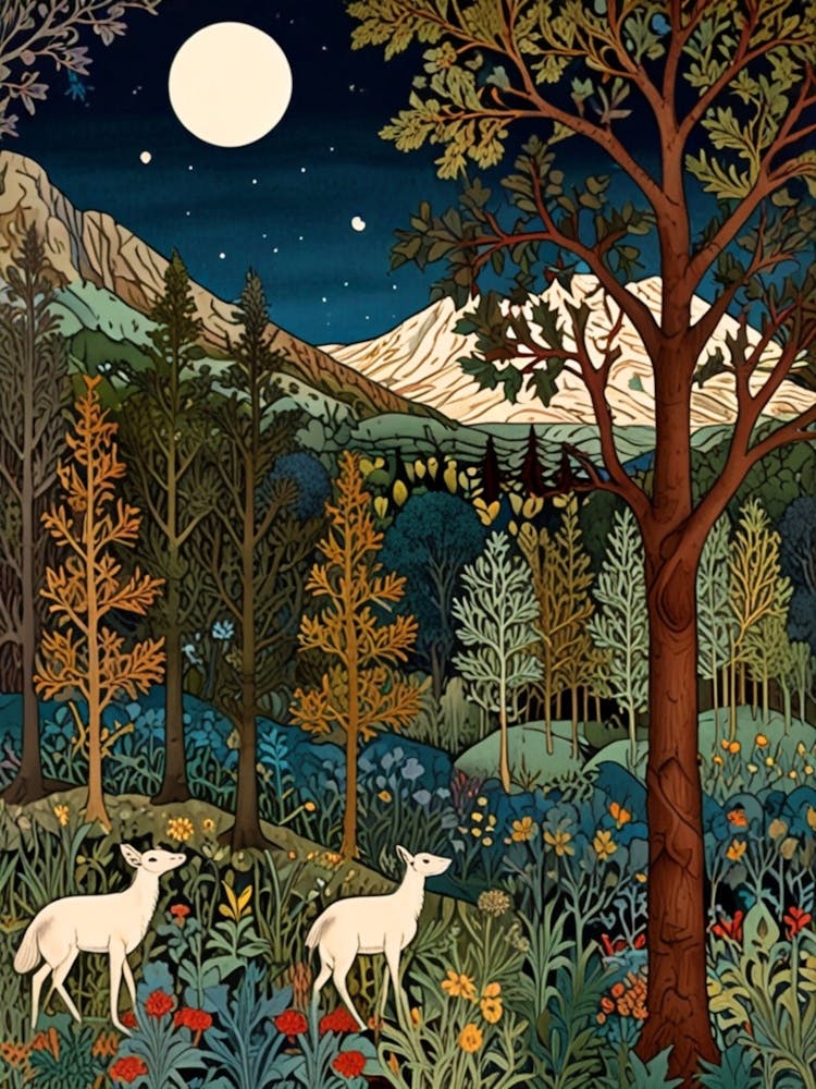 William Morris Deer In The Forest 1