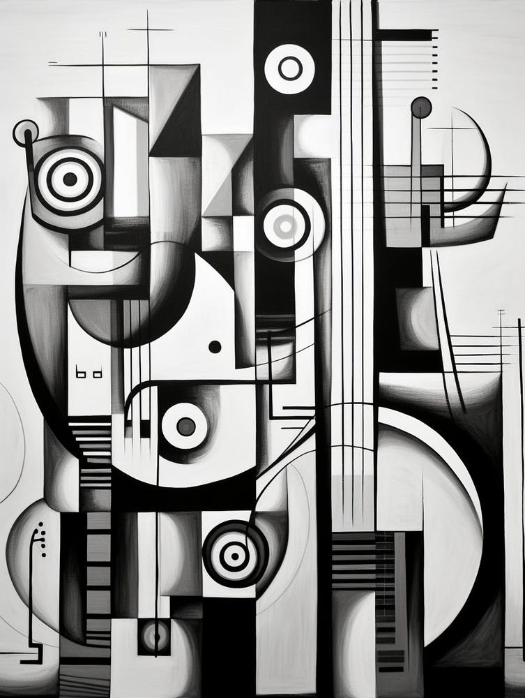Music Abstract Black And White 5