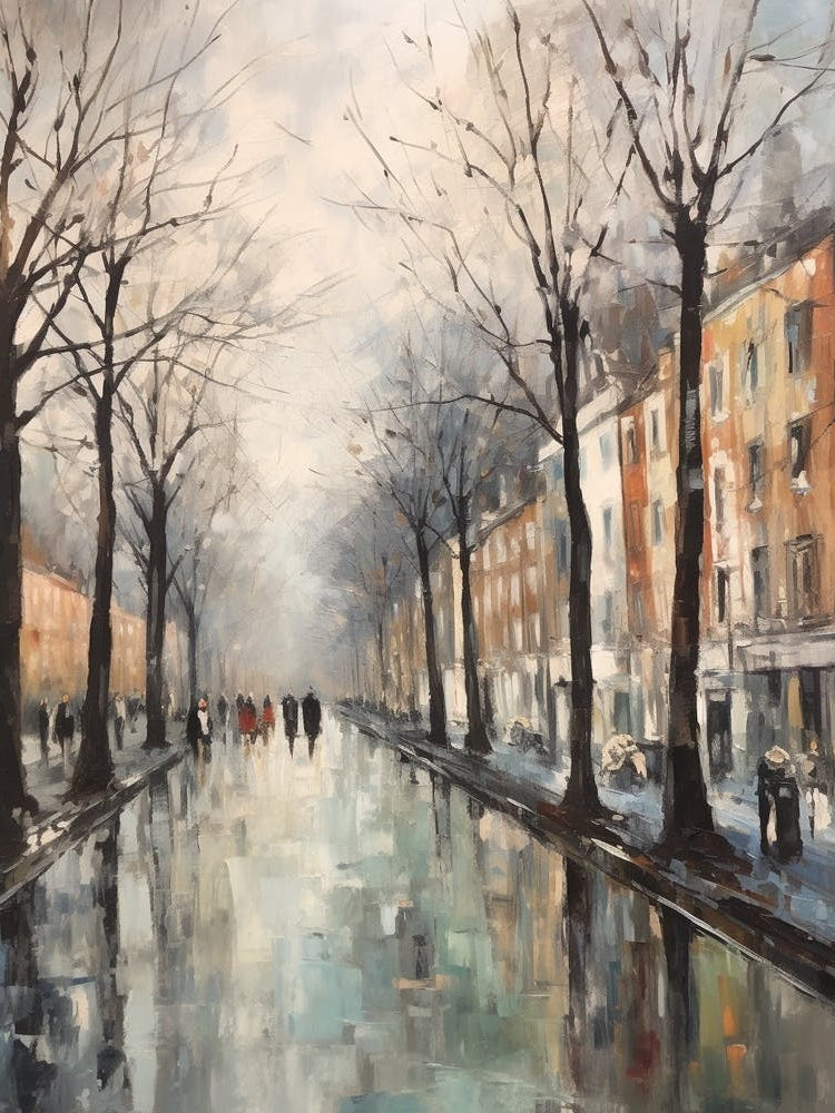 Winter City Park Painting St Stephens Green Dublin 2