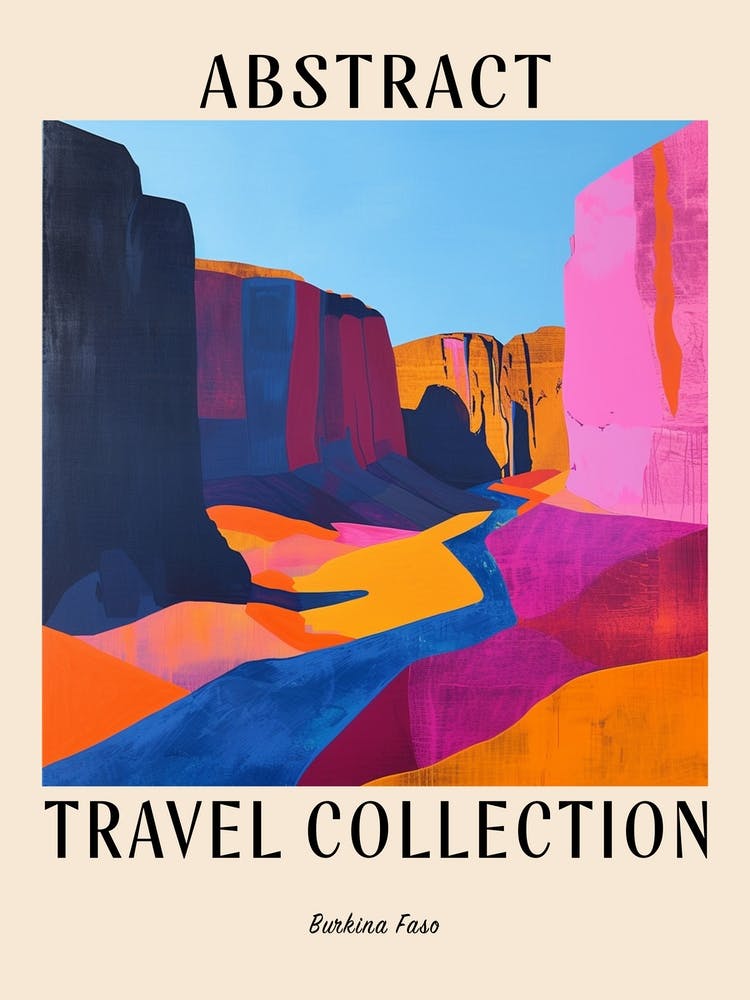 Abstract Travel Collection Poster Burkina Faso 1