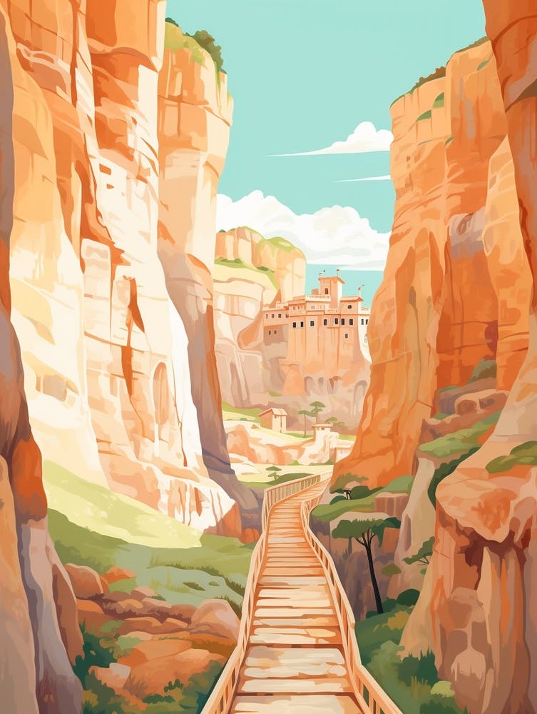 El Caminito Del Rey Spain 1 Hike Illustration