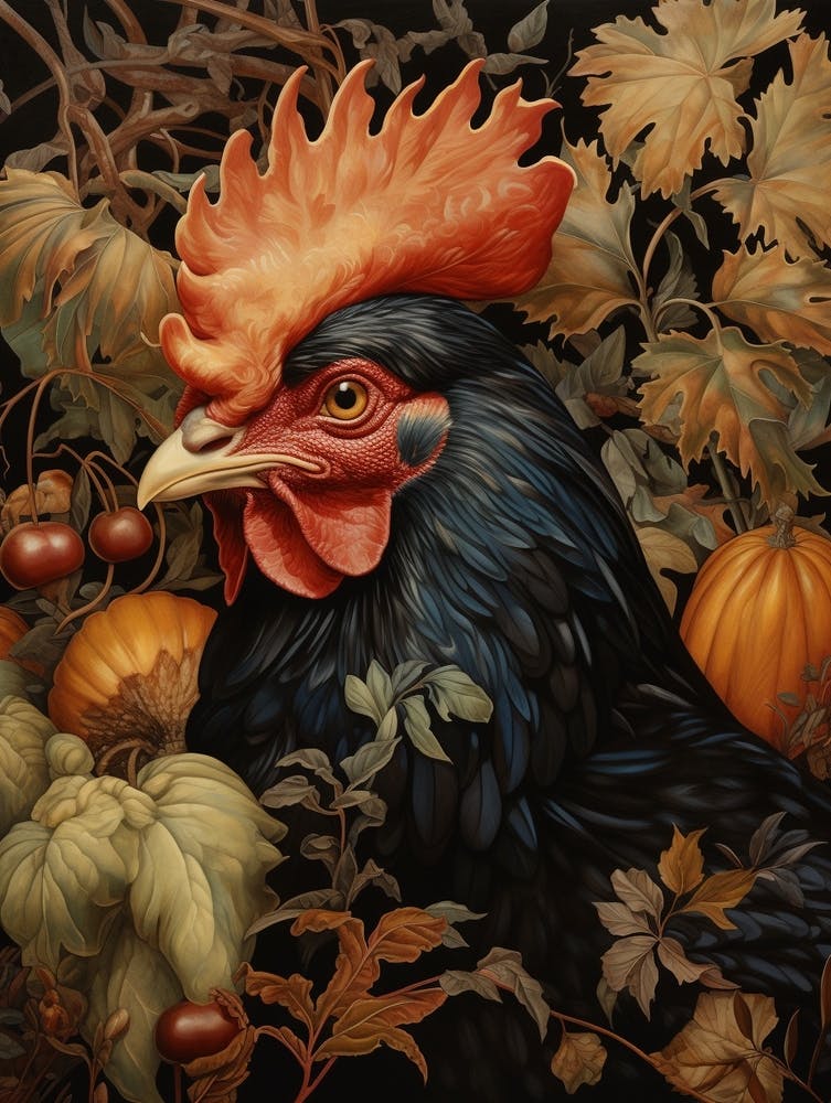 Dark And Moody Botanical Chicken 3