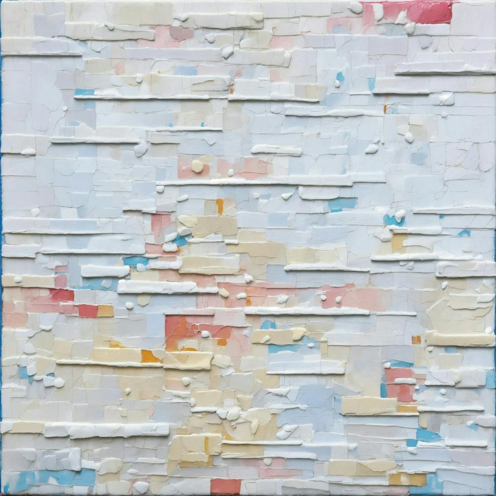 Palette Knife Painting Heavily Plaster In Textile 1