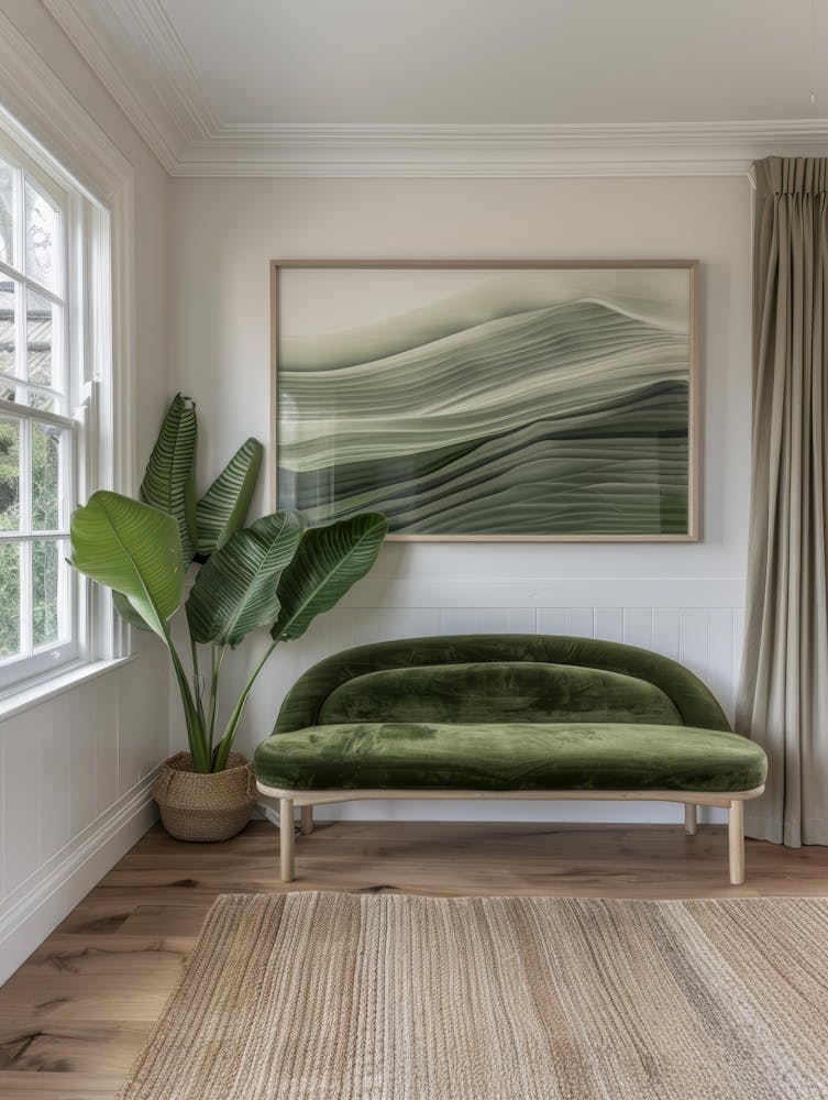 Green Velvet Sofa