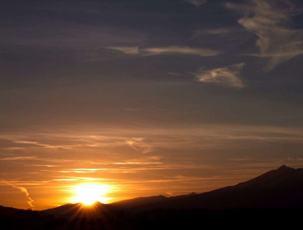 Sunset Over Mountains