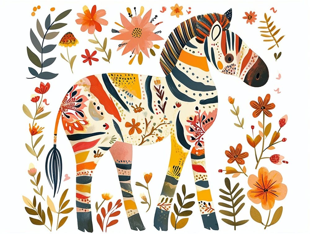 Little Floral Zebra 1