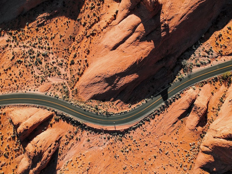 Aerial Desert Highway