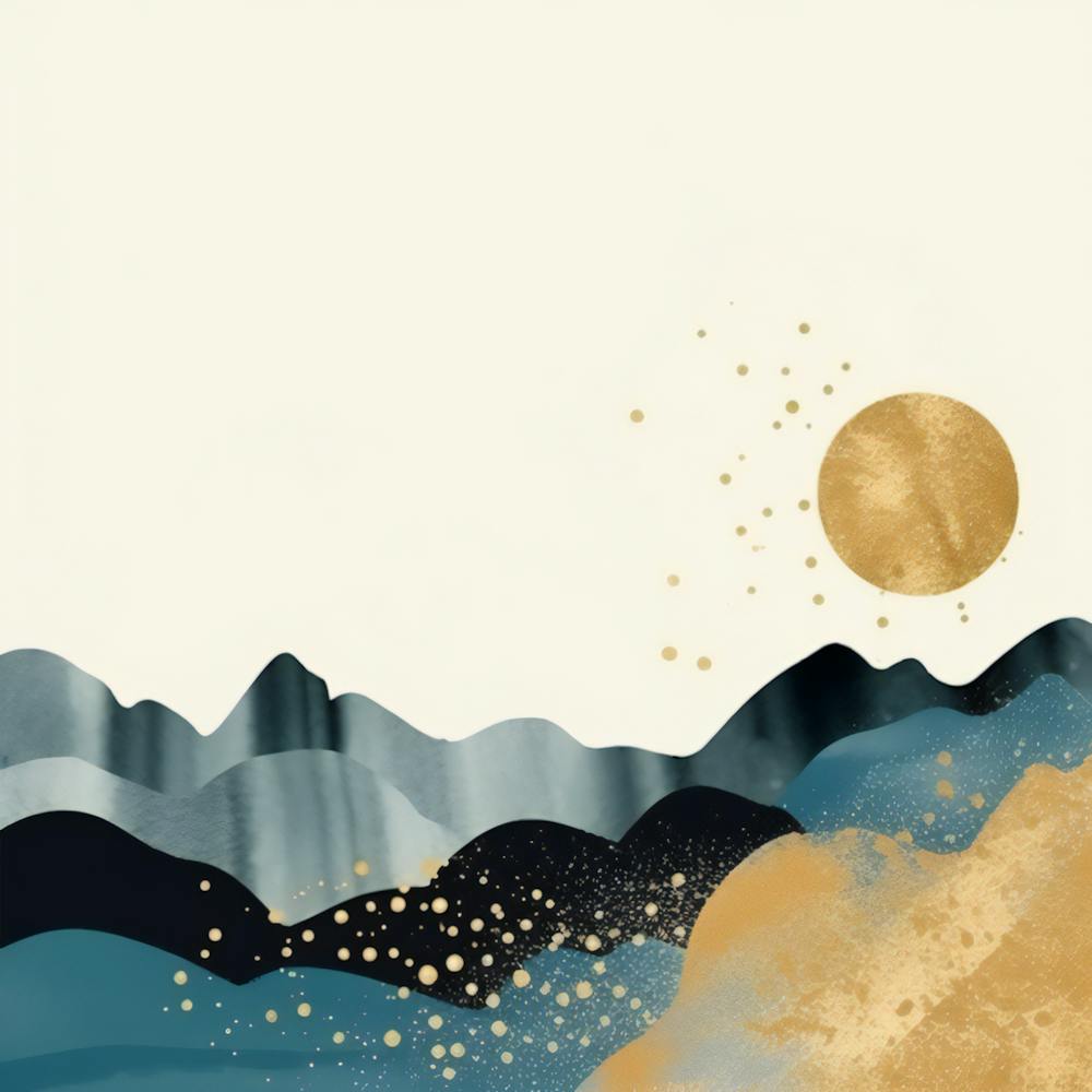 Gold And Blue Mountains