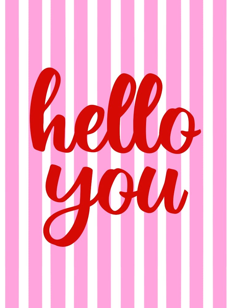 Hello You Pink and Red