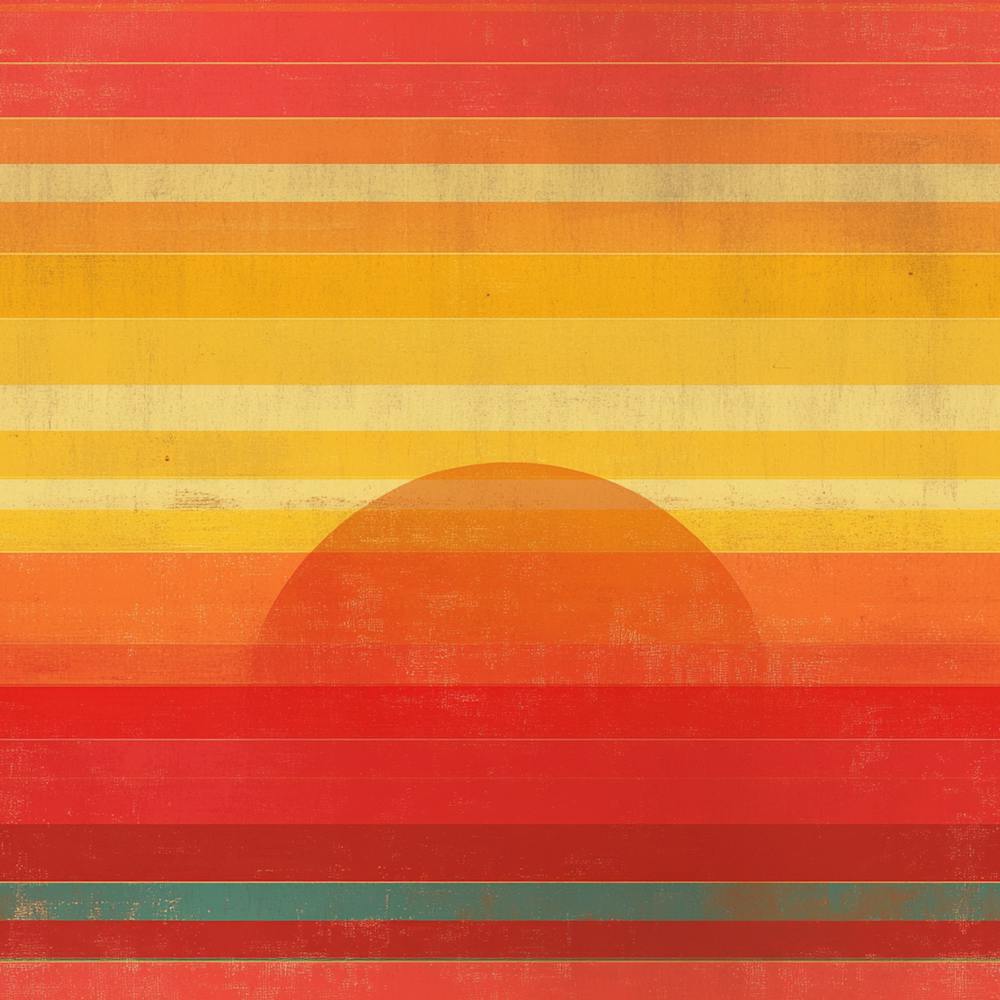 Retro Inspired Sunset Background 1