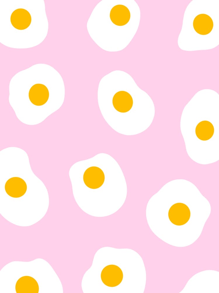Fried Eggs On Pink