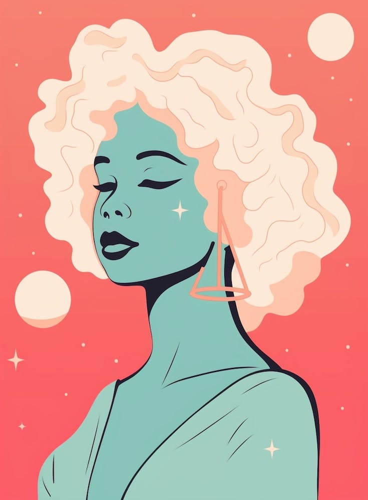 Libra Star Sign Portrait