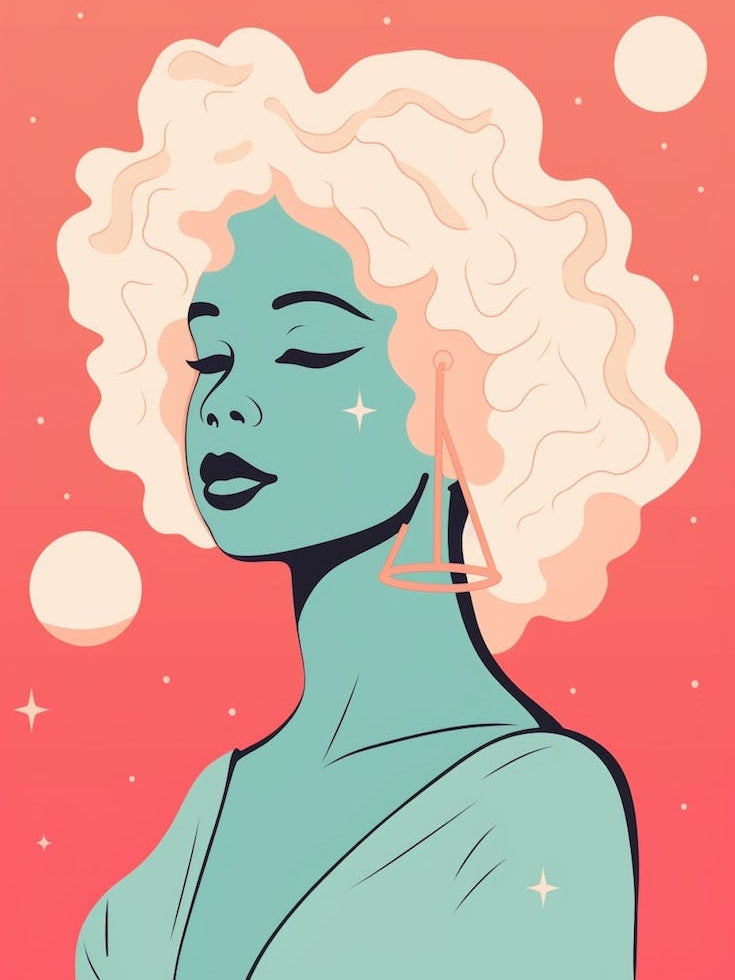 Libra Star Sign Portrait