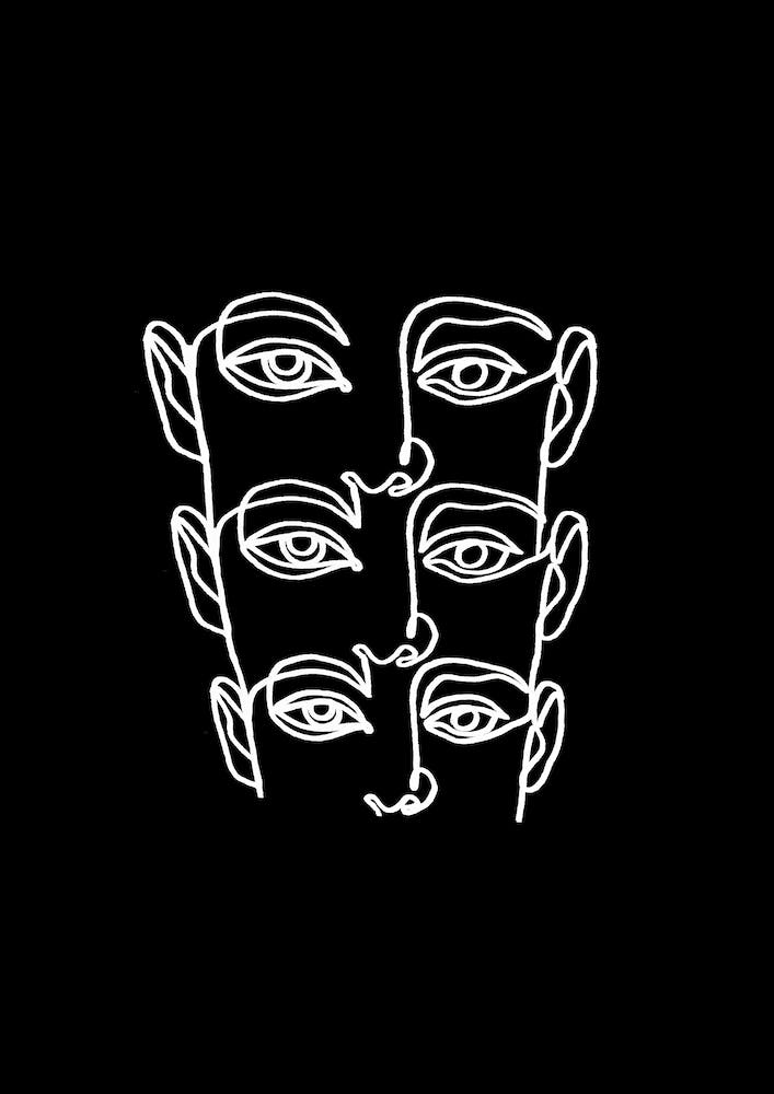 I see you Black and White