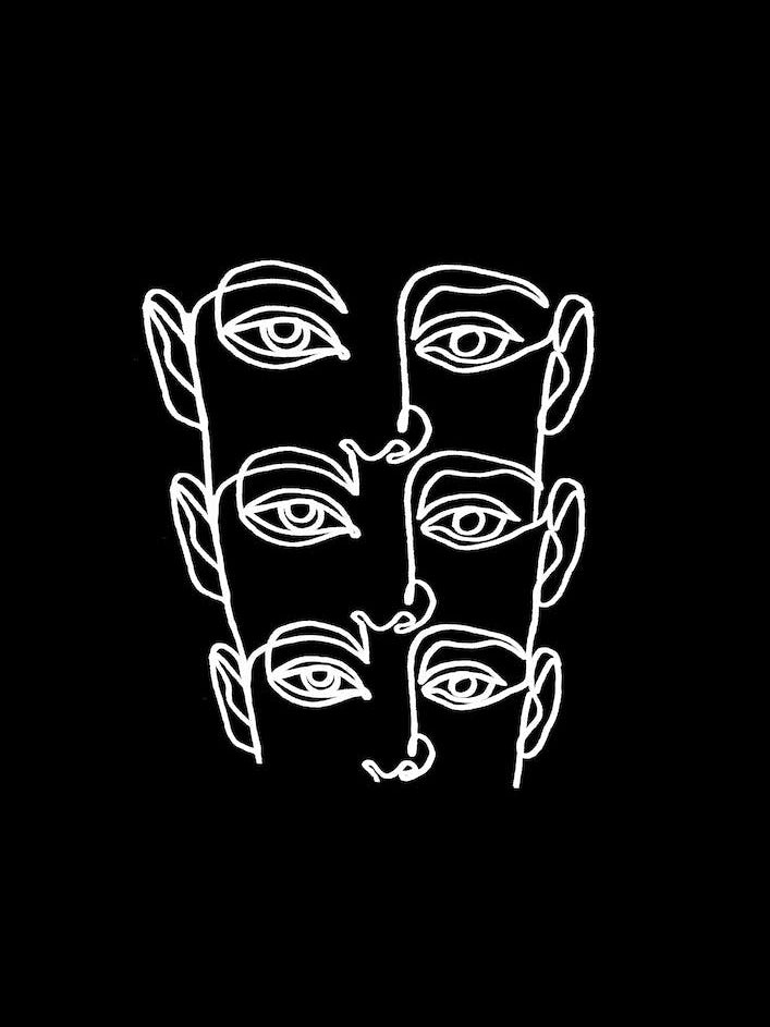 I see you Black and White