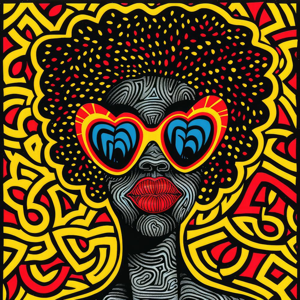 Vibrant Shades Series. Contemporary Pop Art With African Twist, 4
