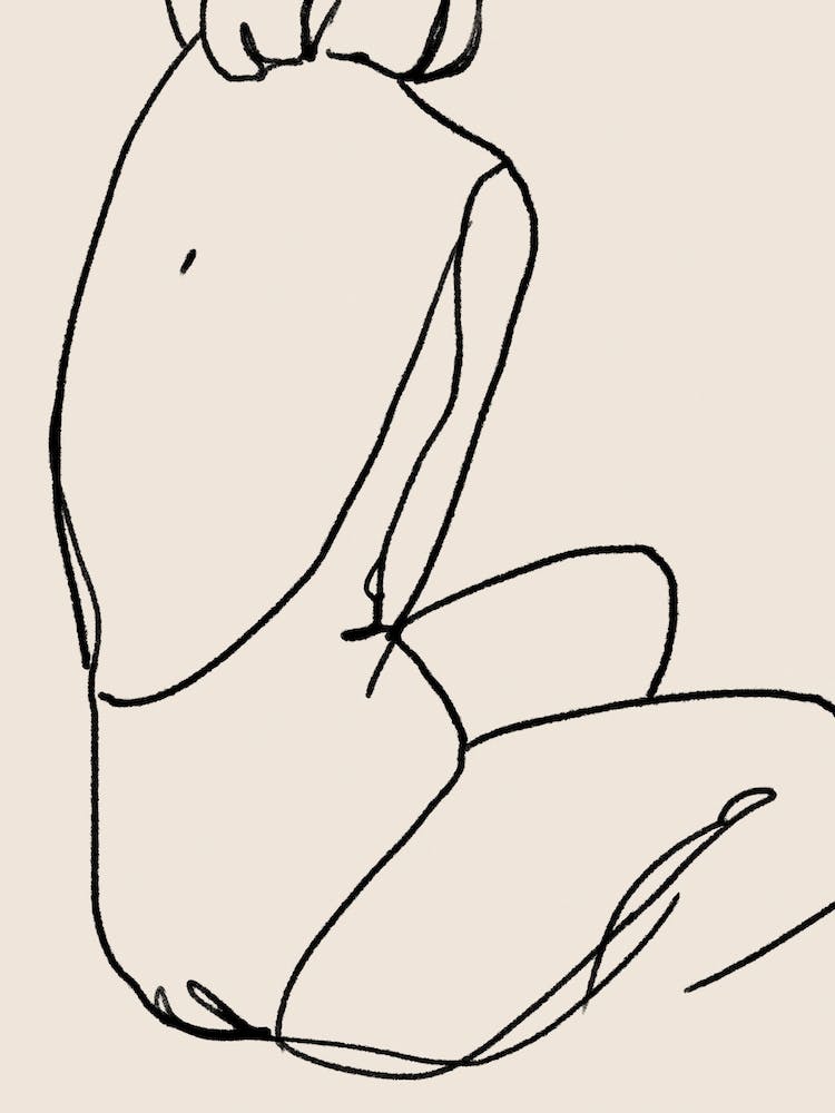 Female Figure On Beige 1
