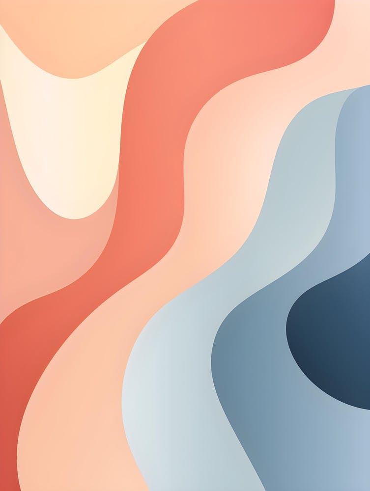 Abstract Waves in Pastel Colors