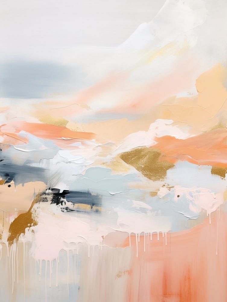 Winter Pastel Abstract Painting 3