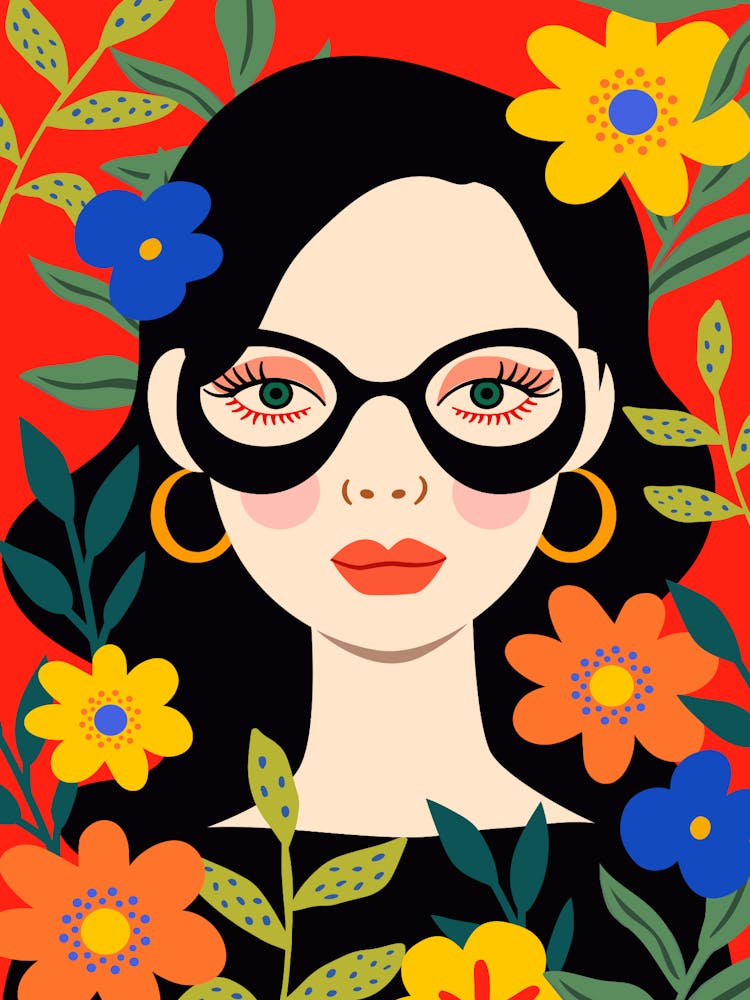 Girl With Flowers 4