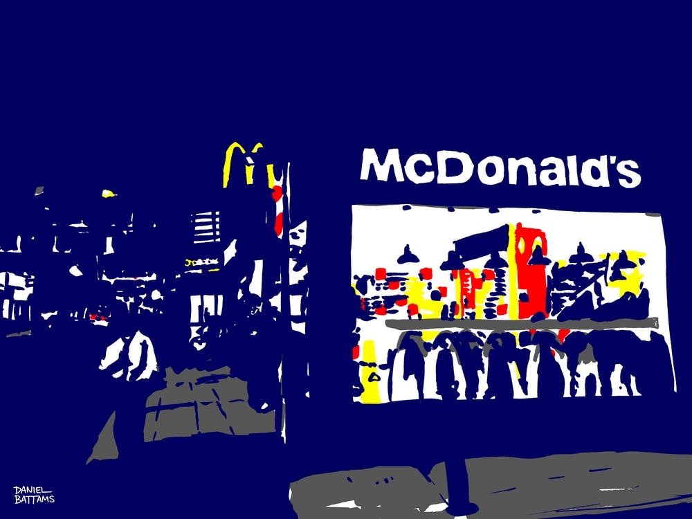 London Mcdonalds At Night