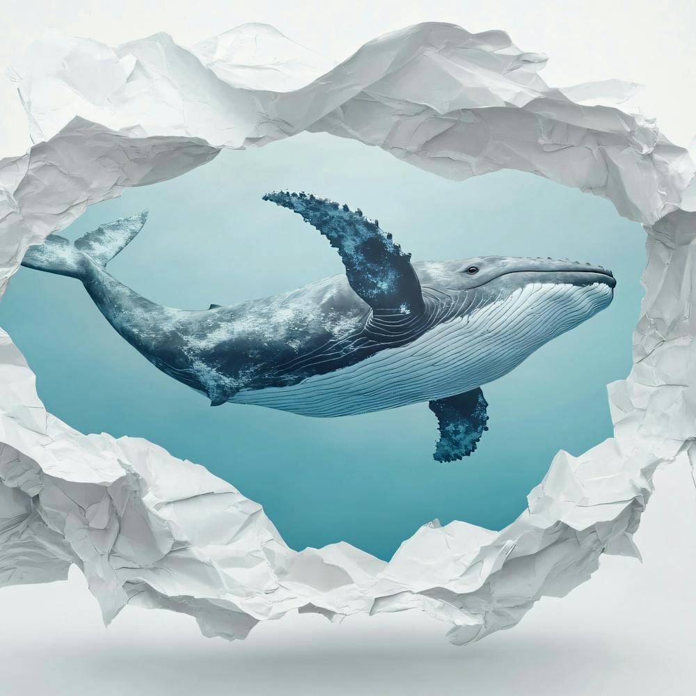 Whale Swimming Through A Hole