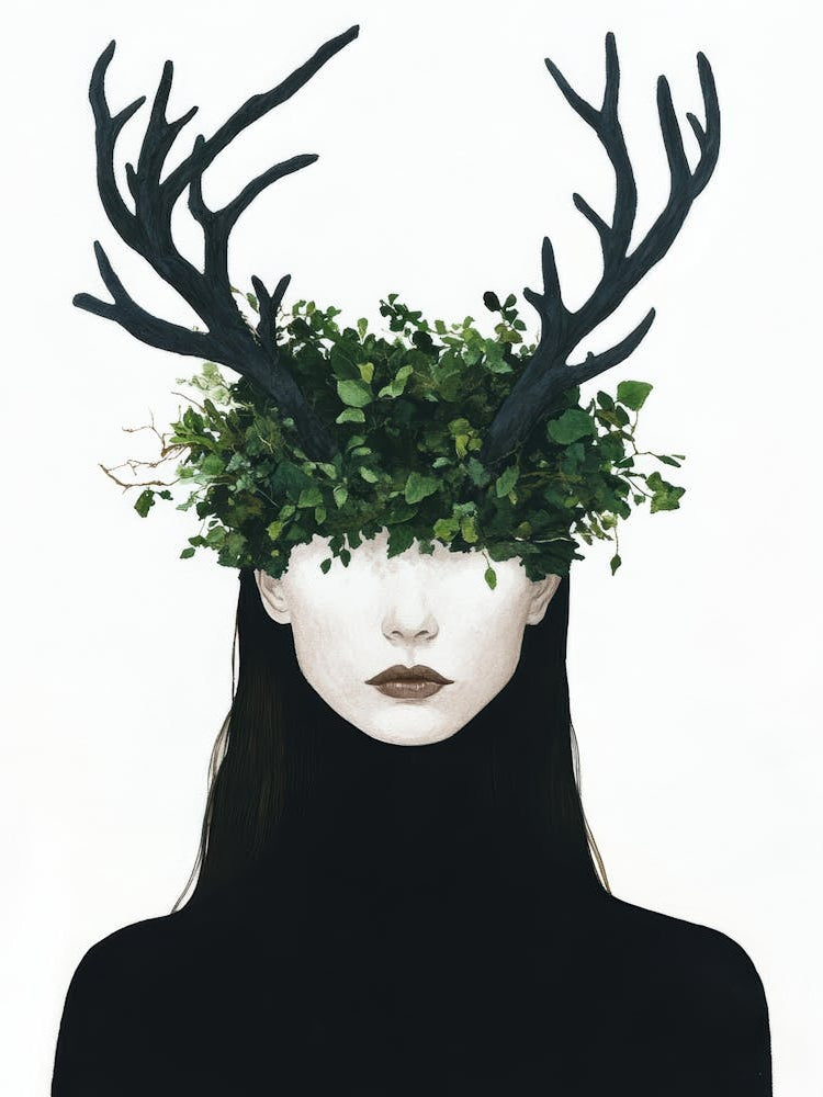 Deer Head Canvas Print 3