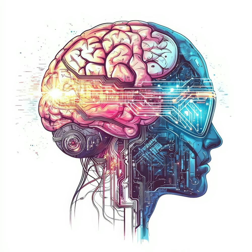 Person'S Brain.Generated AI. Wall