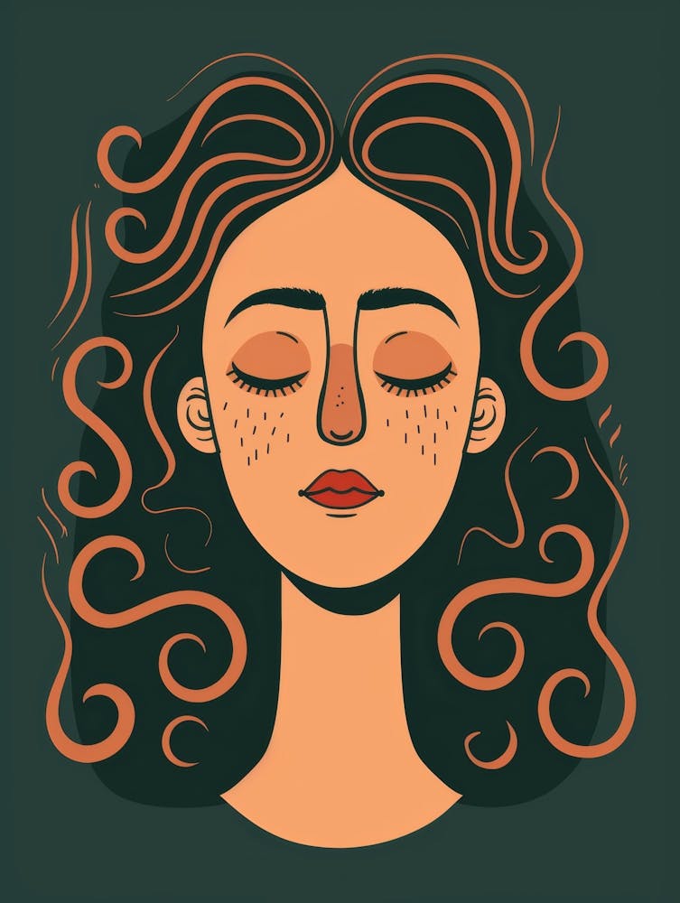 Woman With Curly Hair