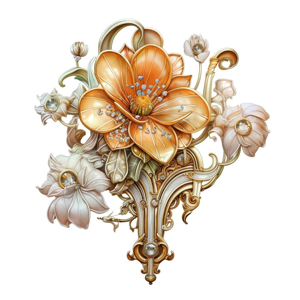 3D Metallic Flower