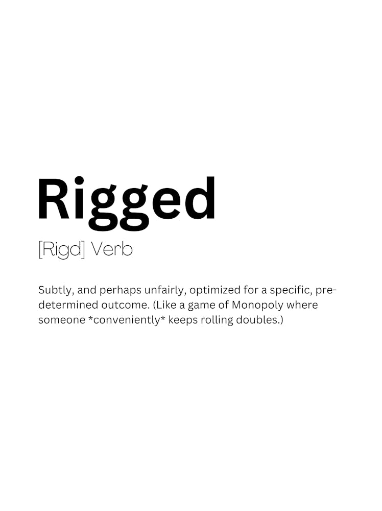 Rigged Definition Meaning 1