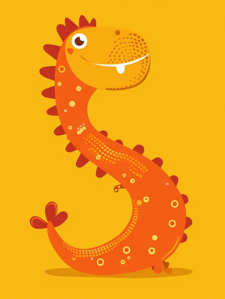 Dinosaur Letter S