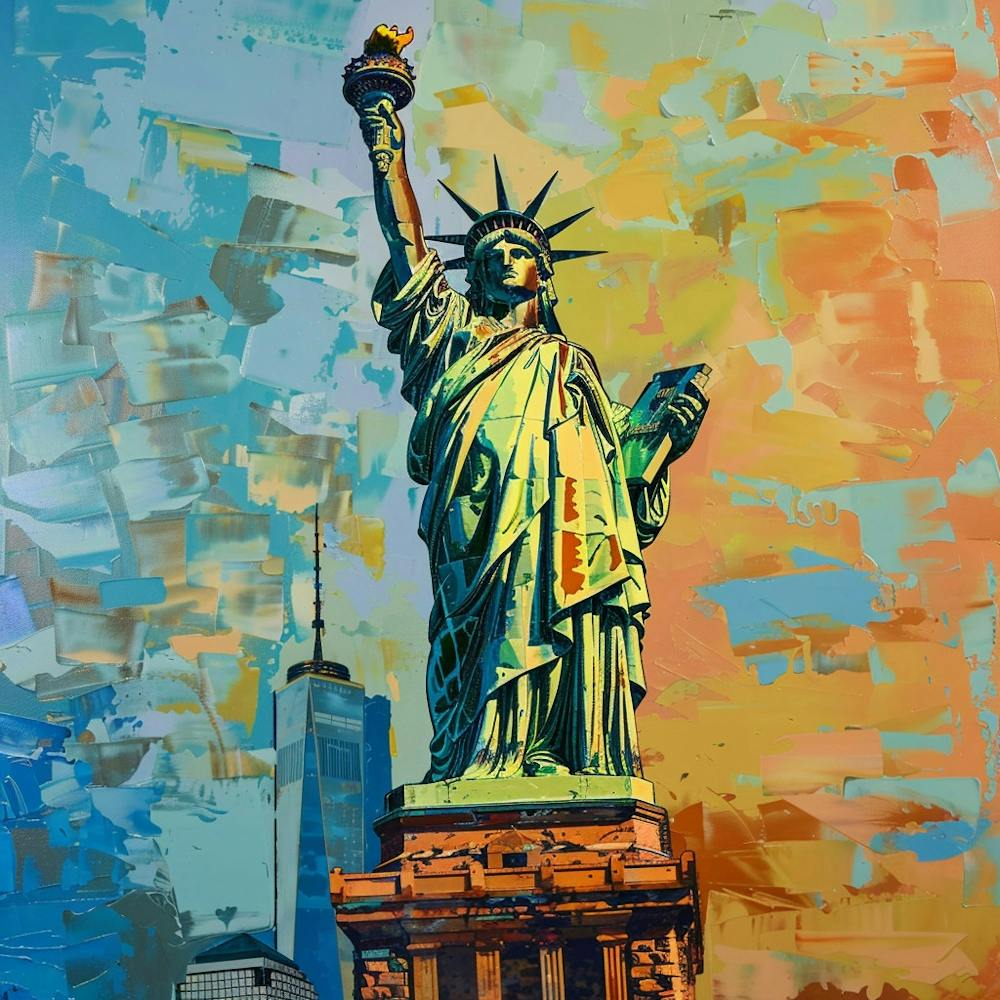 Statue Of Liberty NY Oil Painting