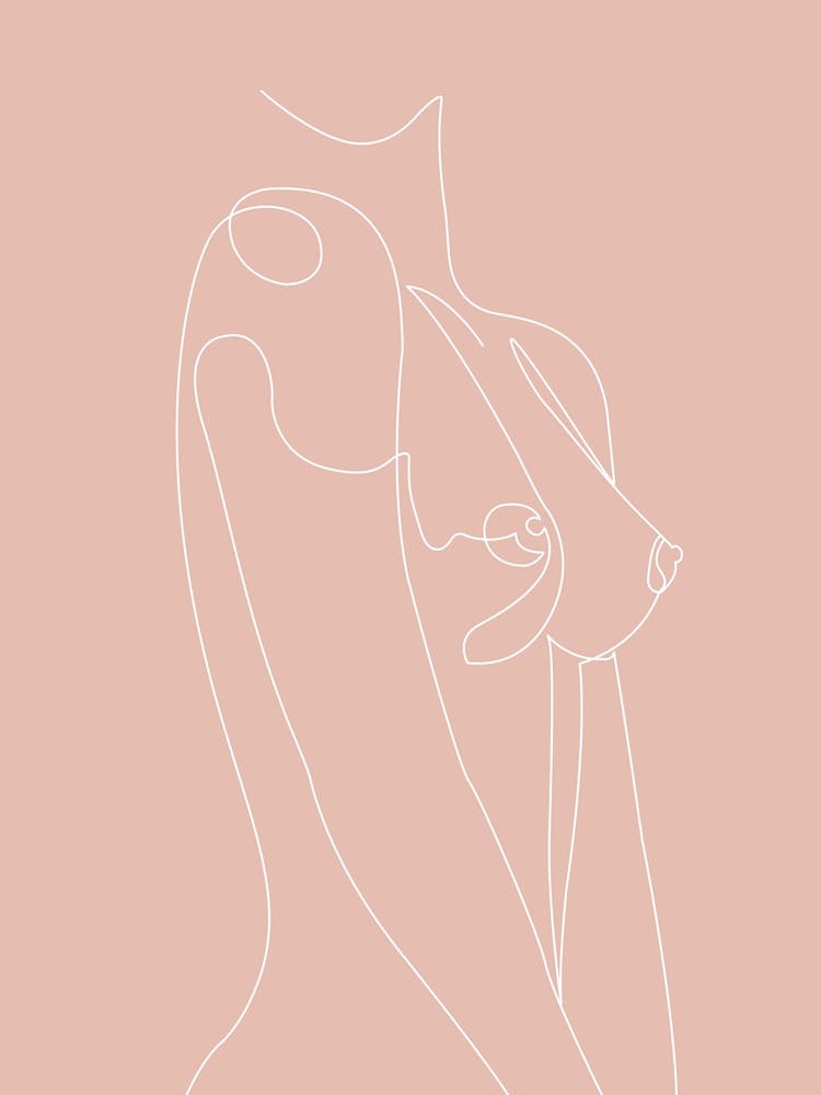Female Chest Line Pink