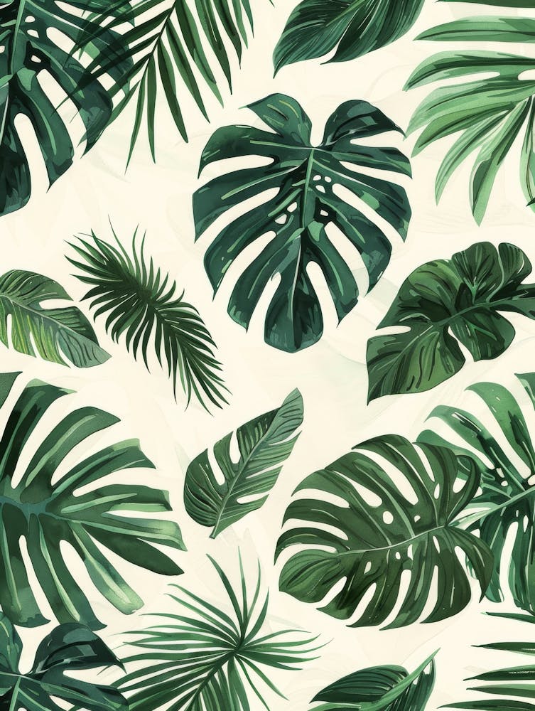 Tropical Leaves Seamless Pattern 2