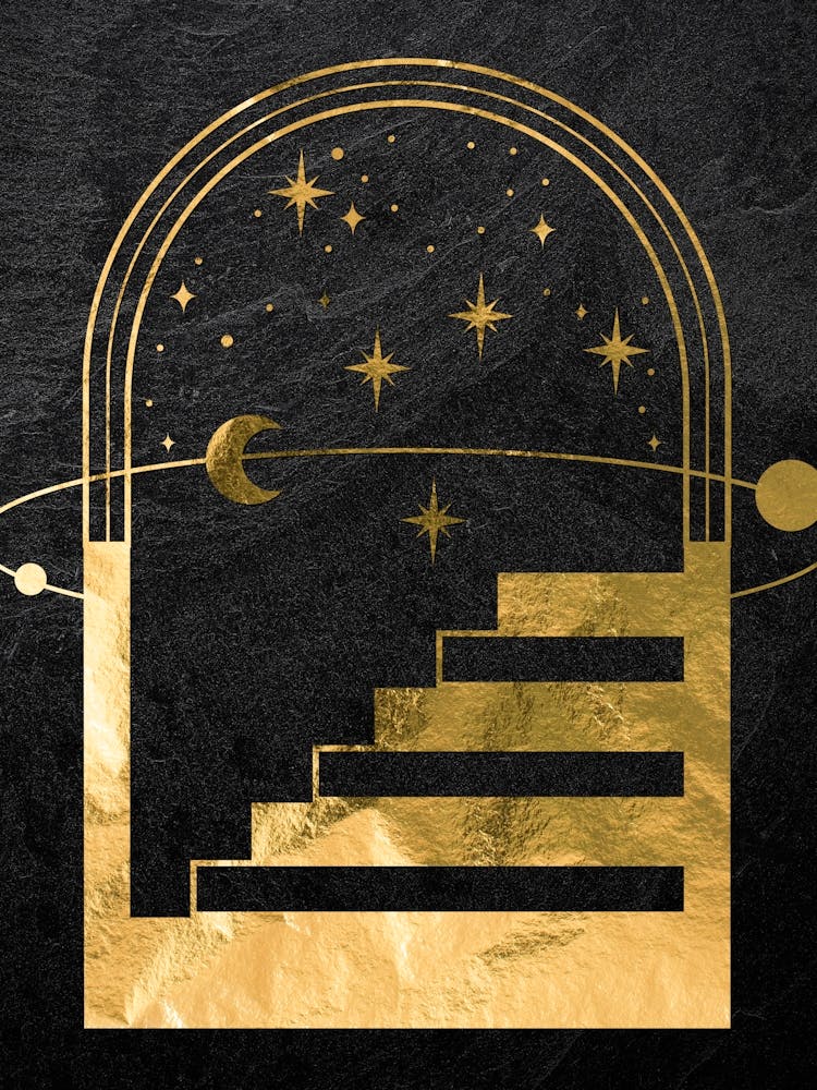 Mystical Gold Moon: Solar system