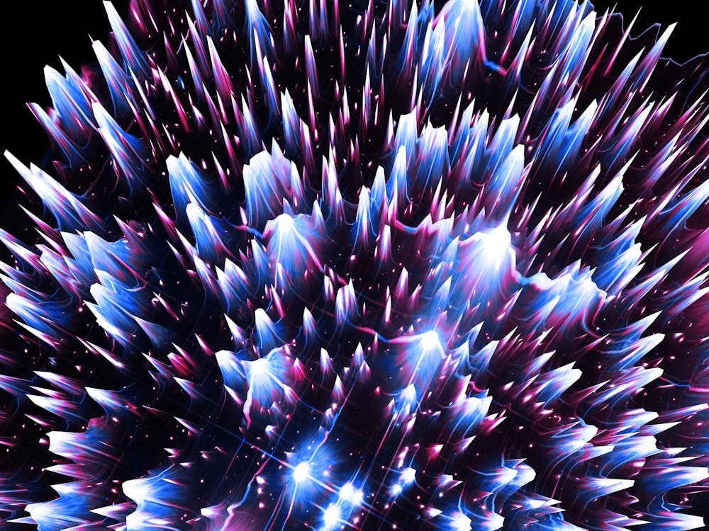 Fireworks In The Sky - space neon poster, synthwave poster