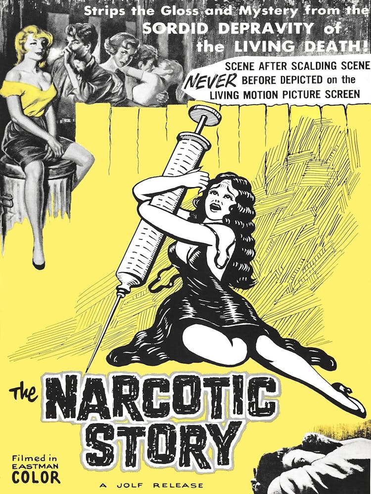 Scary Propaganda Movie Poster, Narcotic Story