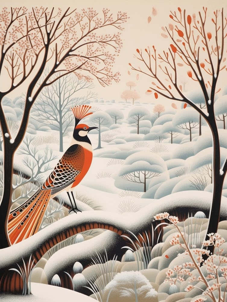 Winter Bird Painting Pheasant 5