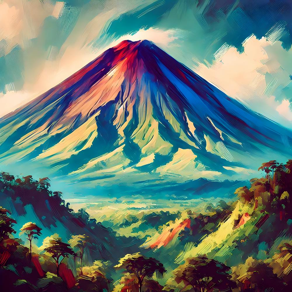 Landscape Of The Iconic Santa Ana Volcano In El Salvador